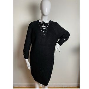 IN'VOLAND Dress plus size long‎ sleeves black 22X